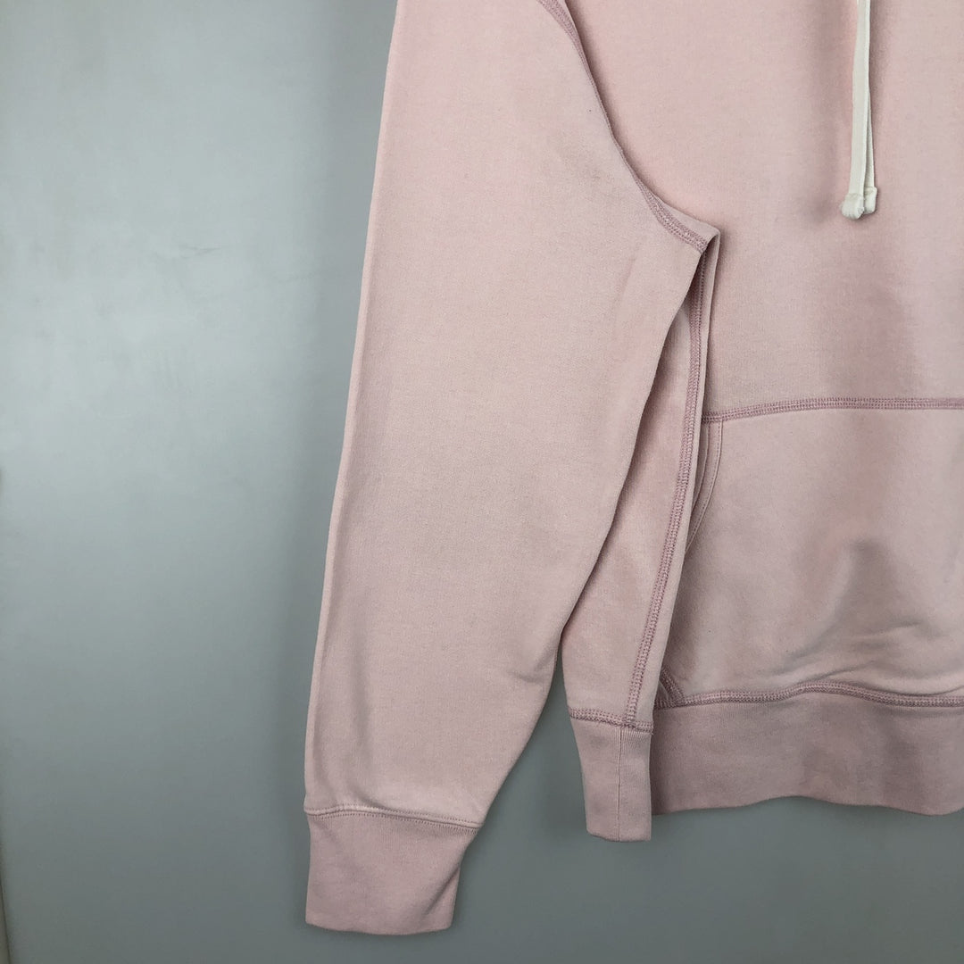 Ralph Lauren POLO RALPH LAUREN sweatshirt pullover hoodie, men's size L cotton coral Vintage Second Hand