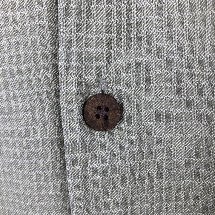 Vintage Tommy Bahama check pattern short-sleeved open-collar silk box shirt, men's size L. silk lemon yellow Vintage Second Hand