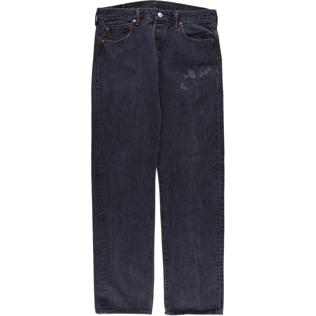 Levi's 501 Black Denim Straight Denim Pants for Men, W34 equivalent cotton black type Vintage Second Hand