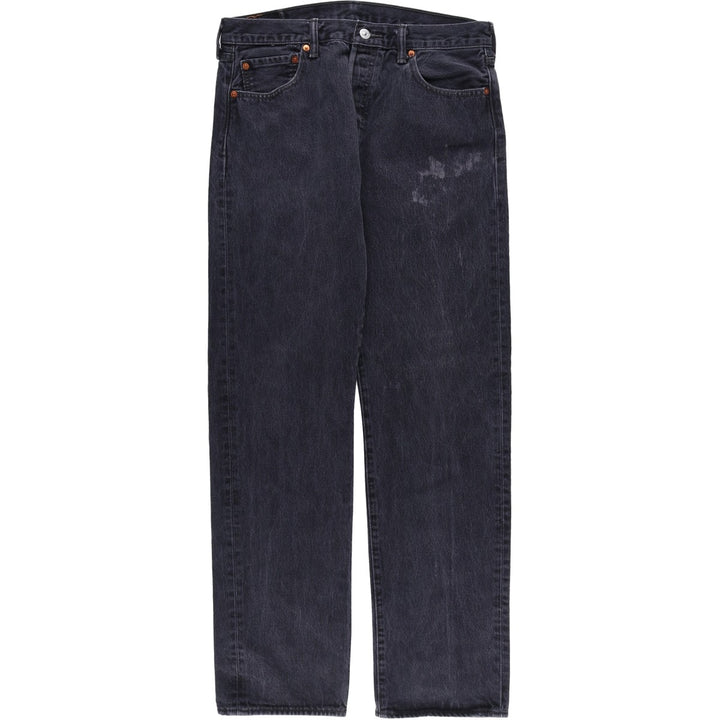 Levi's 501 Black Denim Straight Denim Pants for Men, W34 equivalent cotton black type Vintage Second Hand