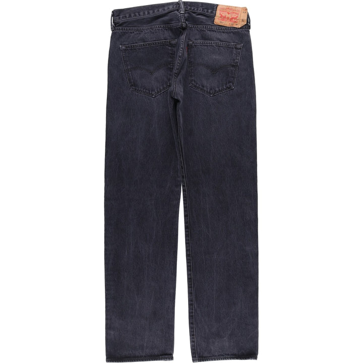 Levi's 501 Black Denim Straight Denim Pants for Men, W34 equivalent cotton black type Vintage Second Hand