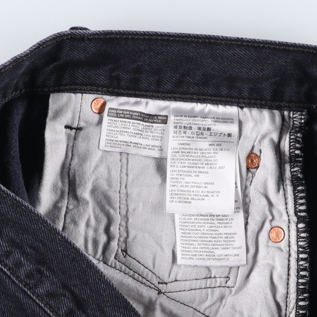 Levi's 501 Black Denim Straight Denim Pants for Men, W34 equivalent cotton black type Vintage Second Hand