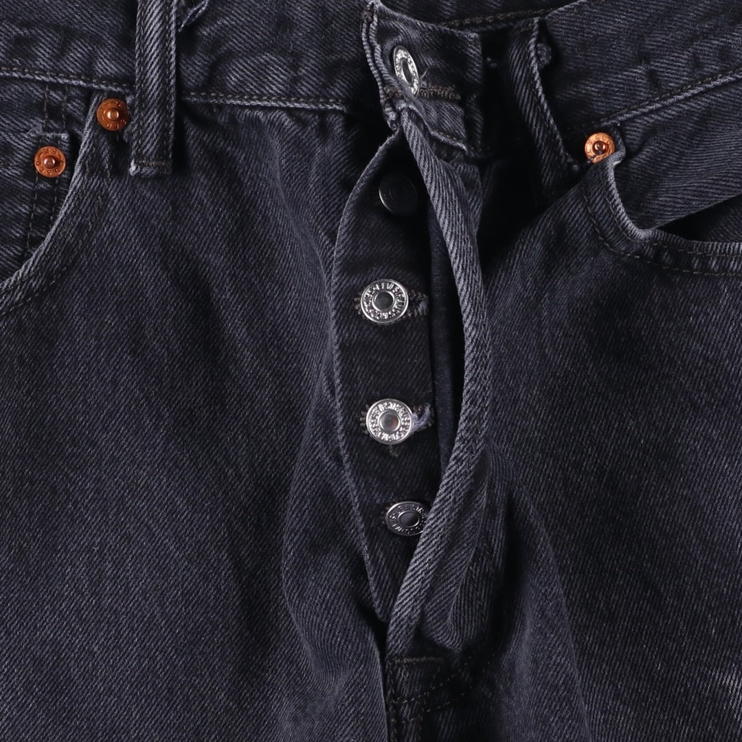 Levi's 501 Black Denim Straight Denim Pants for Men, W34 equivalent cotton black type Vintage Second Hand