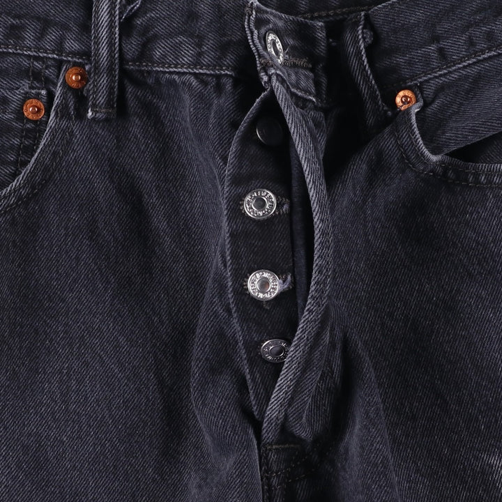 Levi's 501 Black Denim Straight Denim Pants for Men, W34 equivalent cotton black type Vintage Second Hand