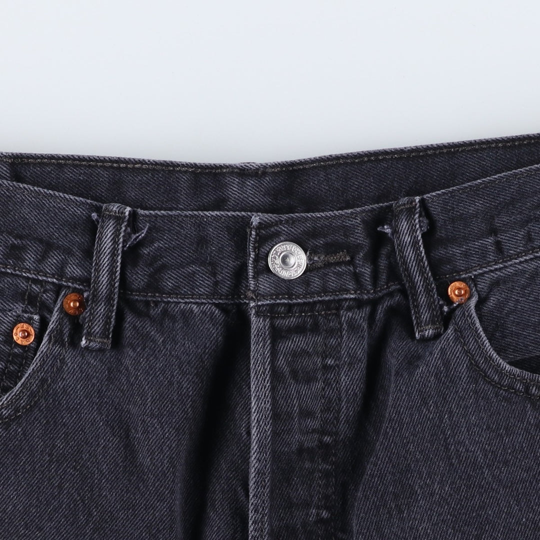 Levi's 501 Black Denim Straight Denim Pants for Men, W34 equivalent cotton black type Vintage Second Hand