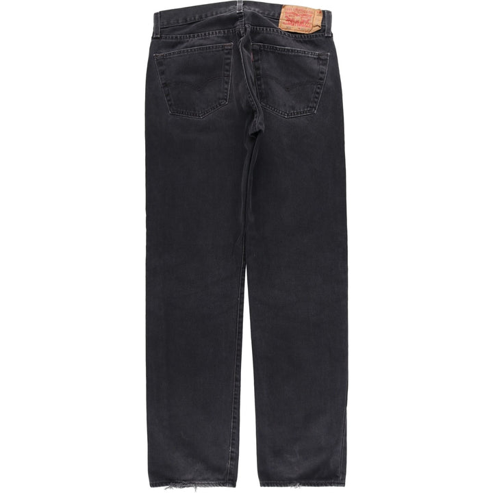 Levi's 501 Black Denim Straight Denim Pants for Men, W33 equivalent cotton black type Vintage Second Hand