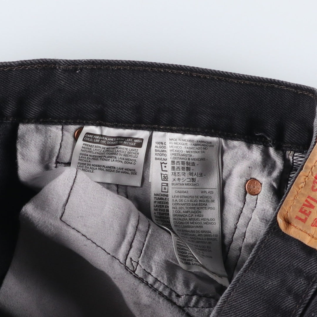 Levi's 501 Black Denim Straight Denim Pants for Men, W33 equivalent cotton black type Vintage Second Hand