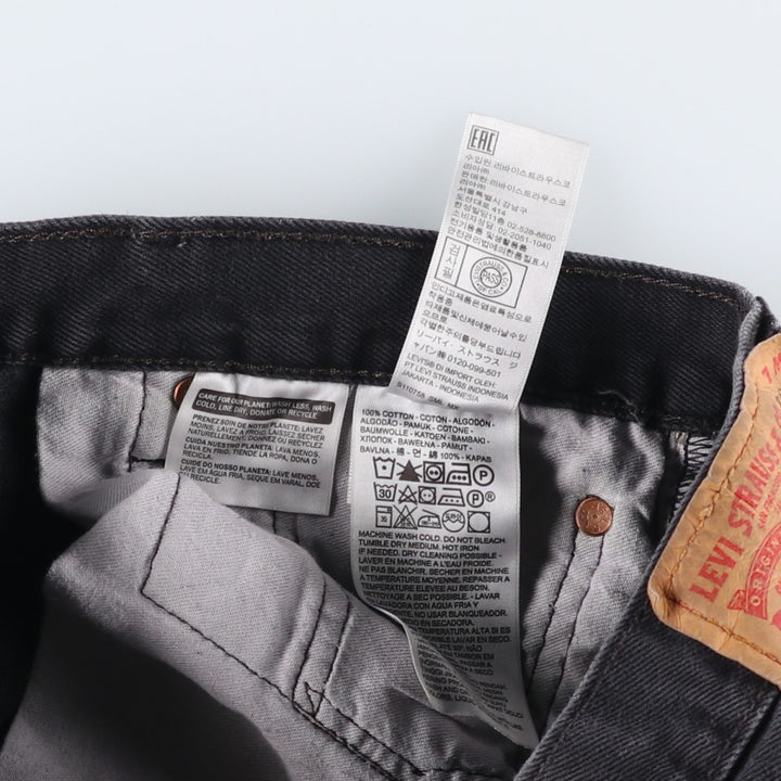 Levi's 501 Black Denim Straight Denim Pants for Men, W33 equivalent cotton black type Vintage Second Hand