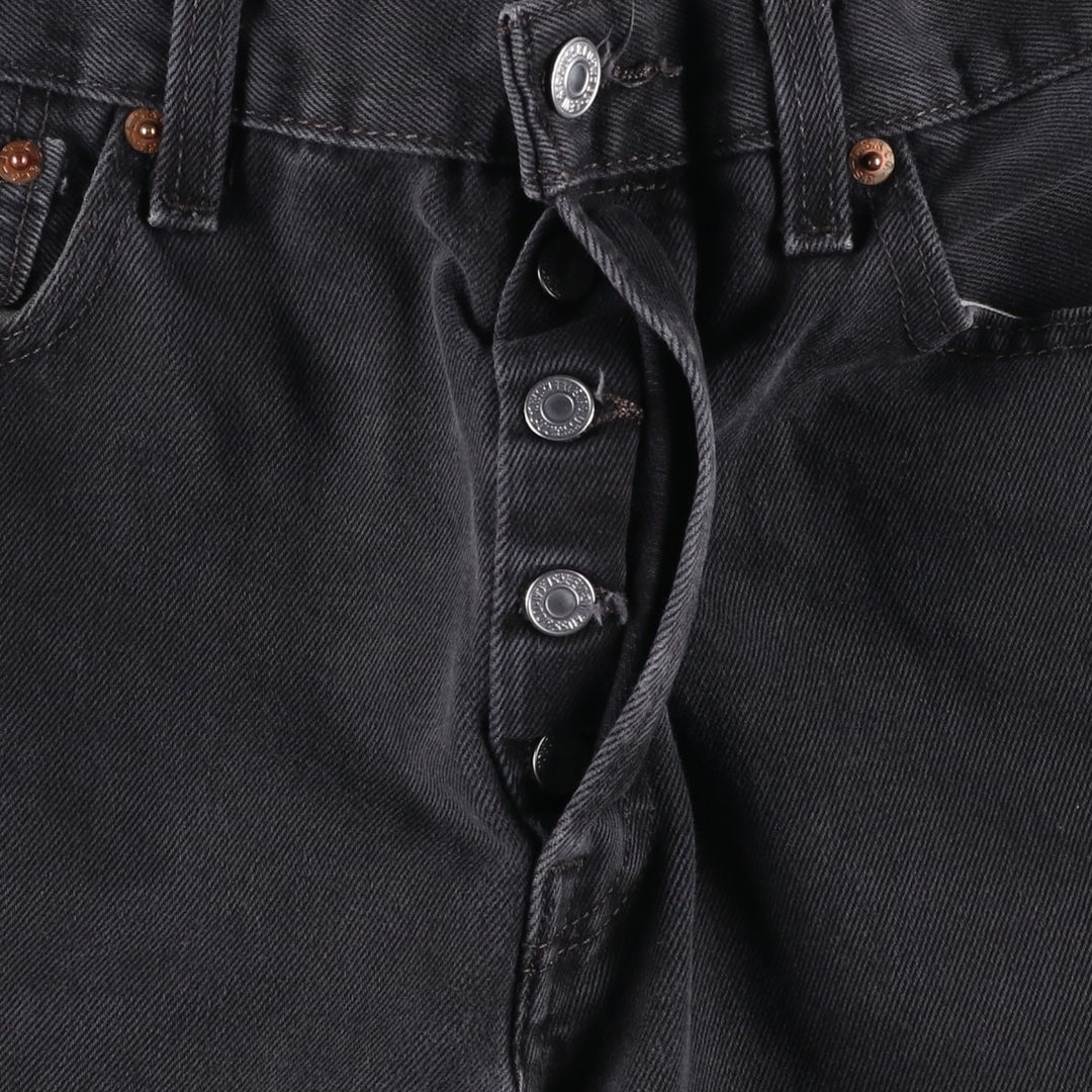 Levi's 501 Black Denim Straight Denim Pants for Men, W33 equivalent cotton black type Vintage Second Hand
