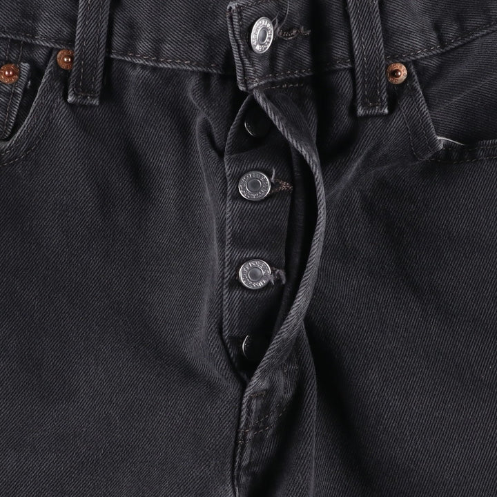 Levi's 501 Black Denim Straight Denim Pants for Men, W33 equivalent cotton black type Vintage Second Hand