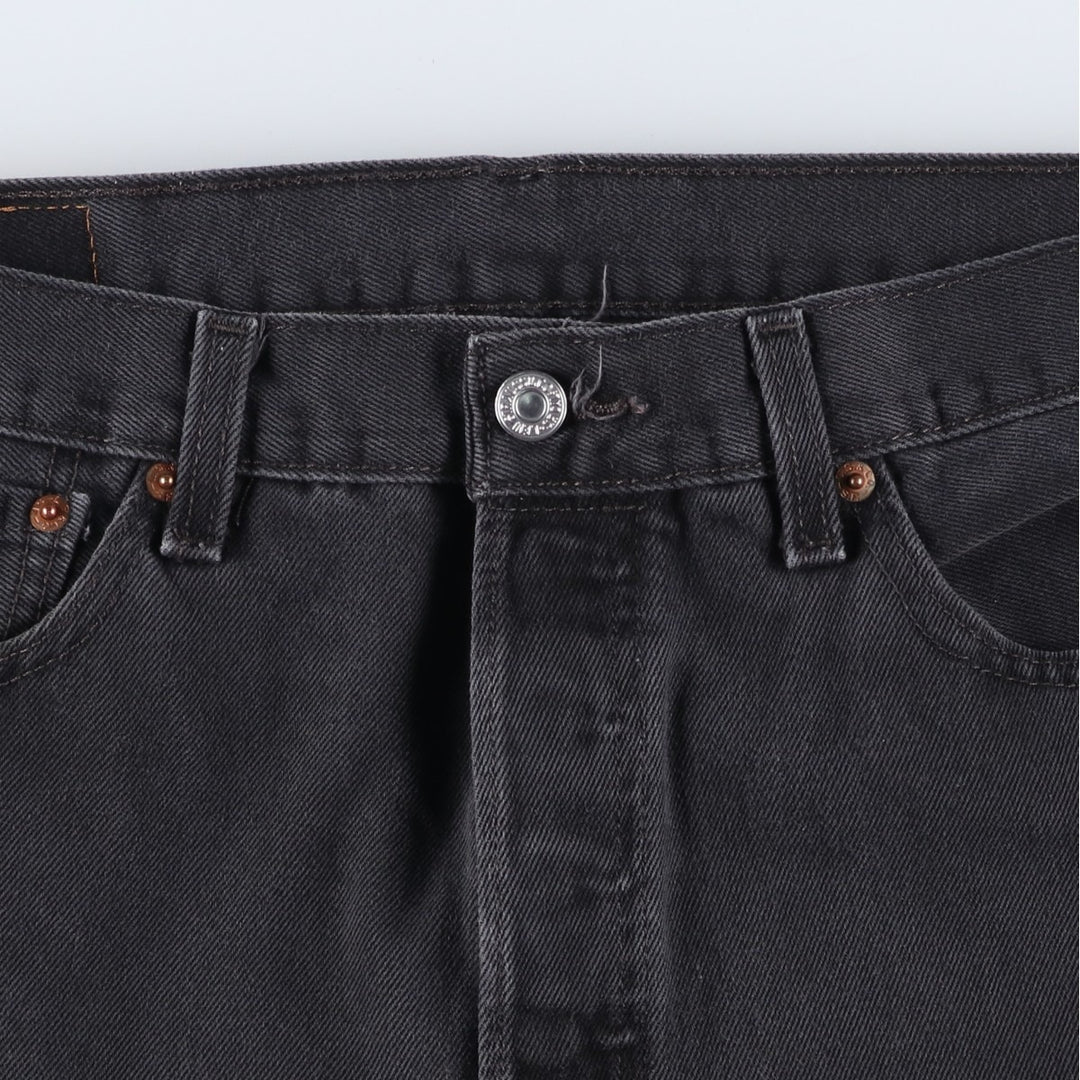 Levi's 501 Black Denim Straight Denim Pants for Men, W33 equivalent cotton black type Vintage Second Hand