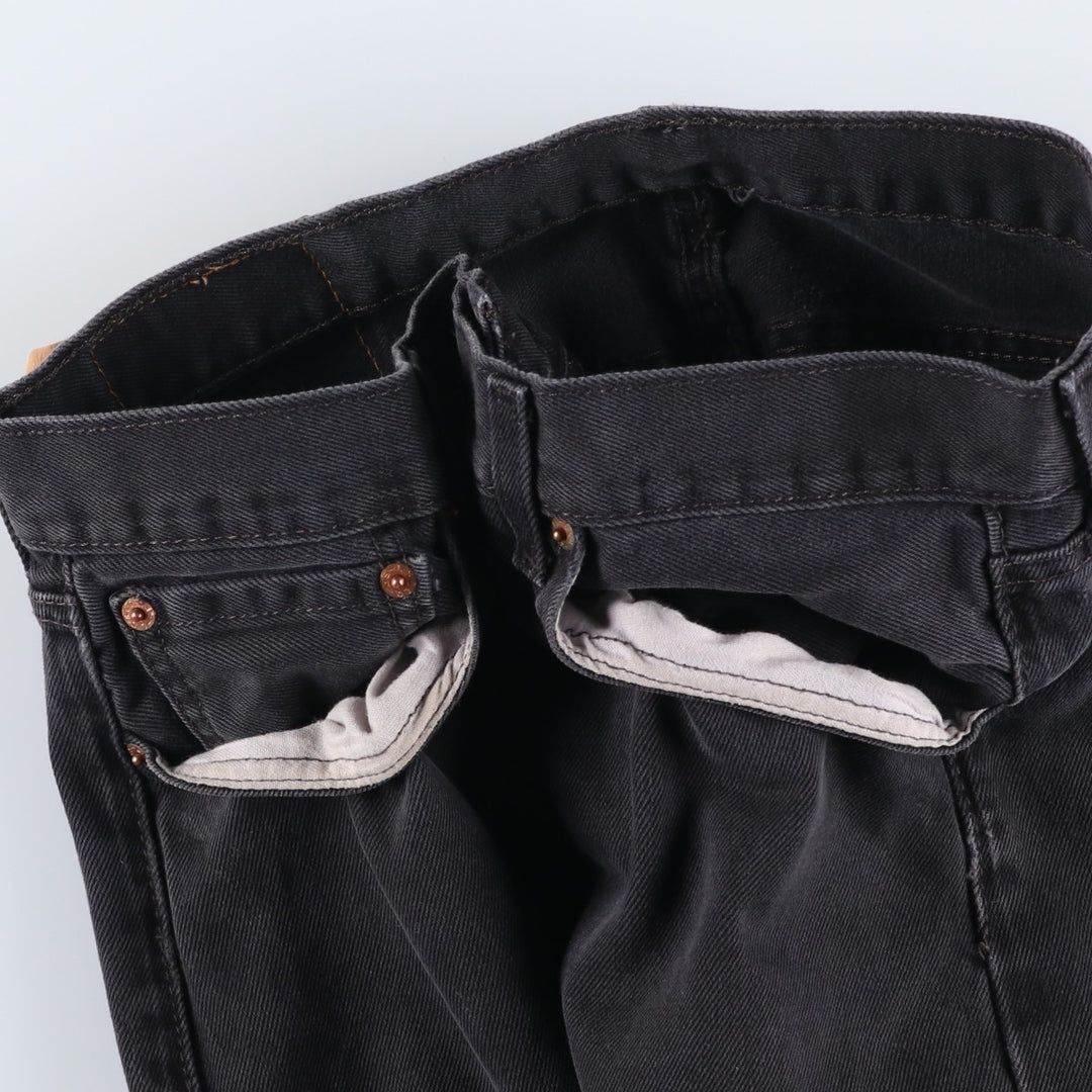 Levi's 501 Black Denim Straight Denim Pants for Men, W33 equivalent cotton black type Vintage Second Hand