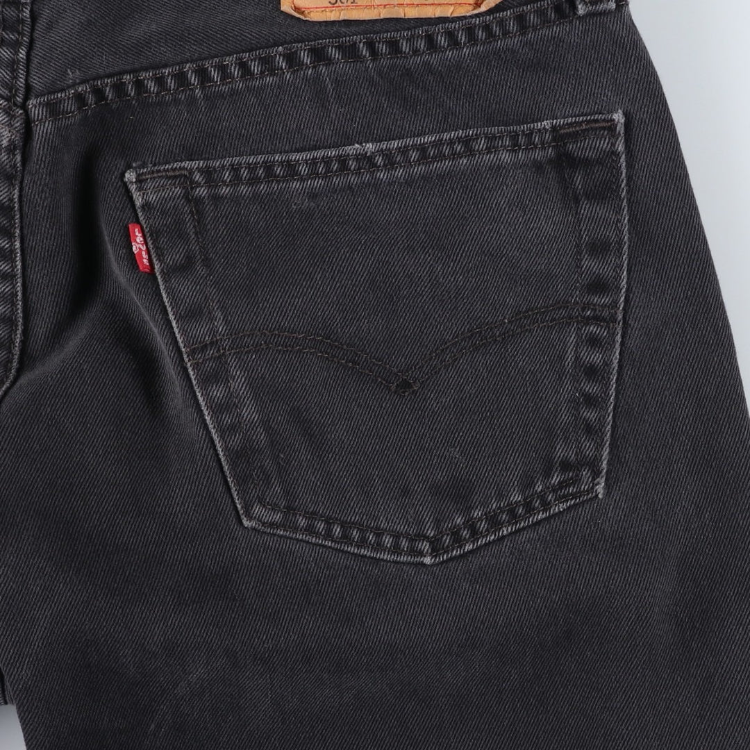 Levi's 501 Black Denim Straight Denim Pants for Men, W33 equivalent cotton black type Vintage Second Hand