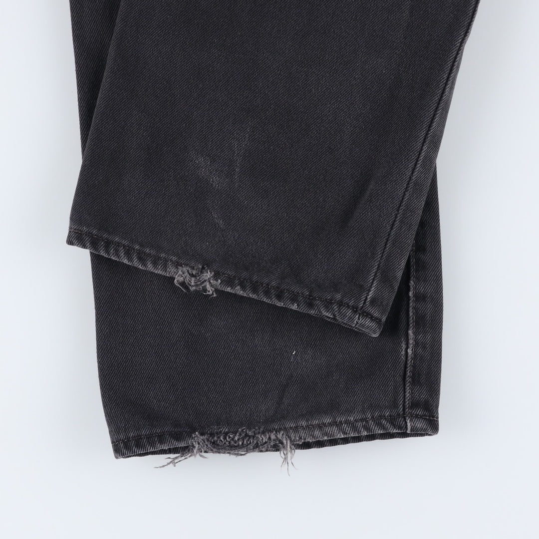 Levi's 501 Black Denim Straight Denim Pants for Men, W33 equivalent cotton black type Vintage Second Hand
