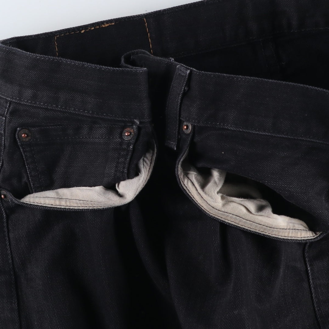 Levi's 501 Black Denim Straight Denim Pants for Men, W35 cotton black type Vintage Second Hand