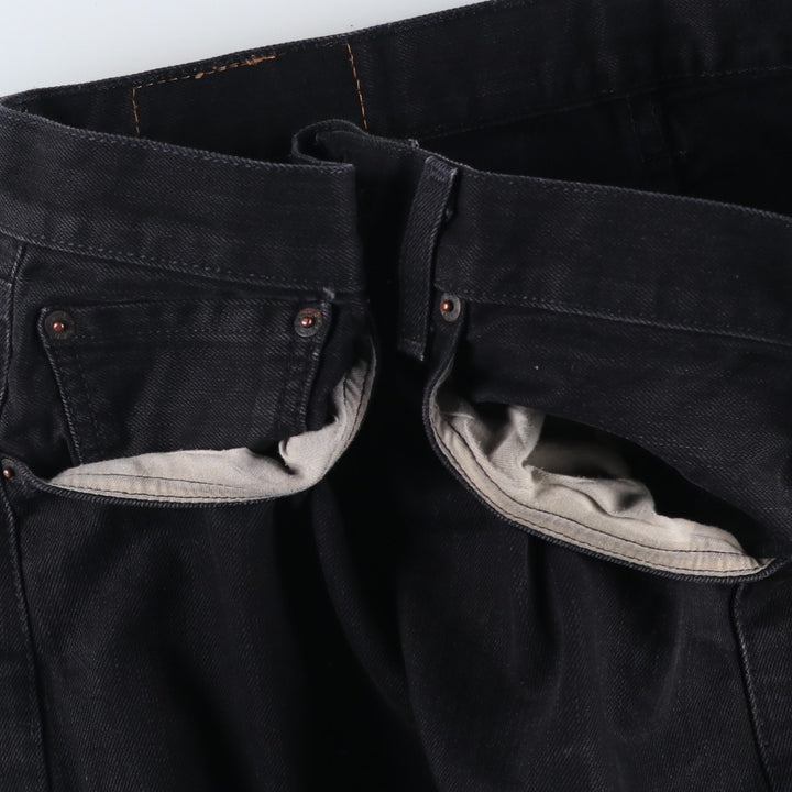 Levi's 501 Black Denim Straight Denim Pants for Men, W35 cotton black type Vintage Second Hand