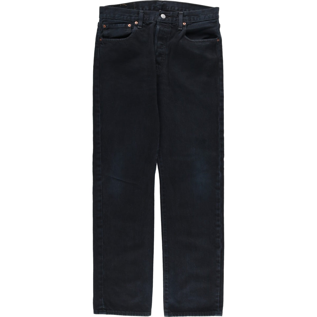 Levi's 501 Black Denim Straight Denim Pants for Men, W34 equivalent cotton black type Vintage Second Hand