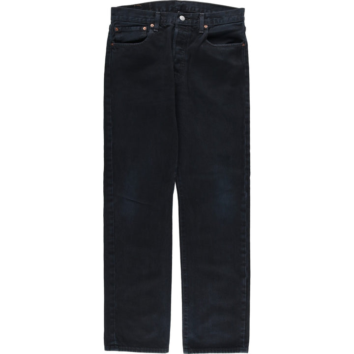 Levi's 501 Black Denim Straight Denim Pants for Men, W34 equivalent cotton black type Vintage Second Hand