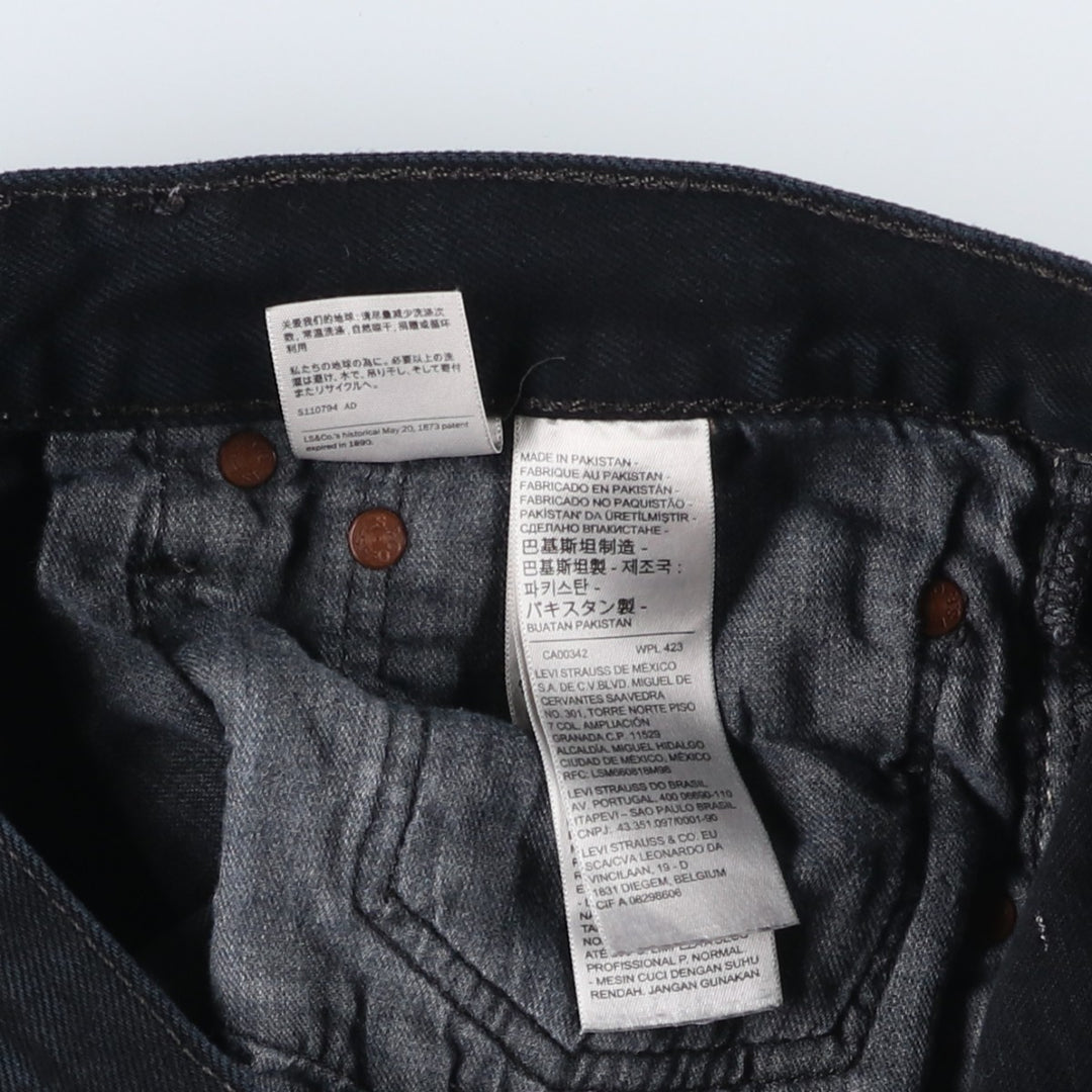 Levi's 501 Black Denim Straight Denim Pants for Men, W34 equivalent cotton black type Vintage Second Hand