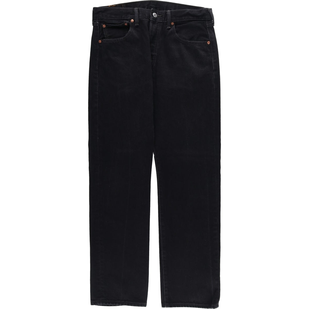 Levi's 501 Black Denim Straight Denim Pants for Men, W34 equivalent cotton black type Vintage Second Hand