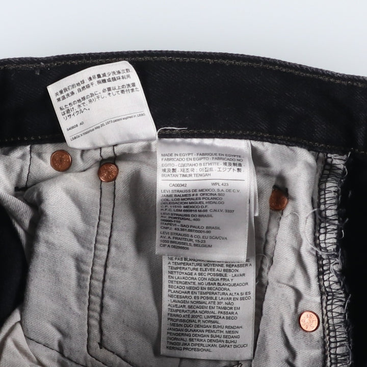 Levi's 501 Black Denim Straight Denim Pants for Men, W34 equivalent cotton black type Vintage Second Hand