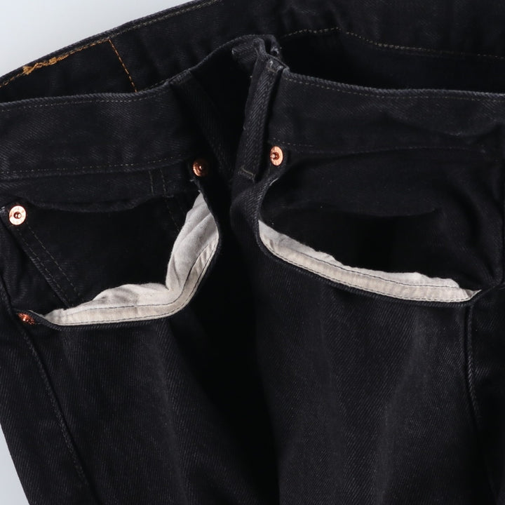 Levi's 501 Black Denim Straight Denim Pants for Men, W34 equivalent cotton black type Vintage Second Hand