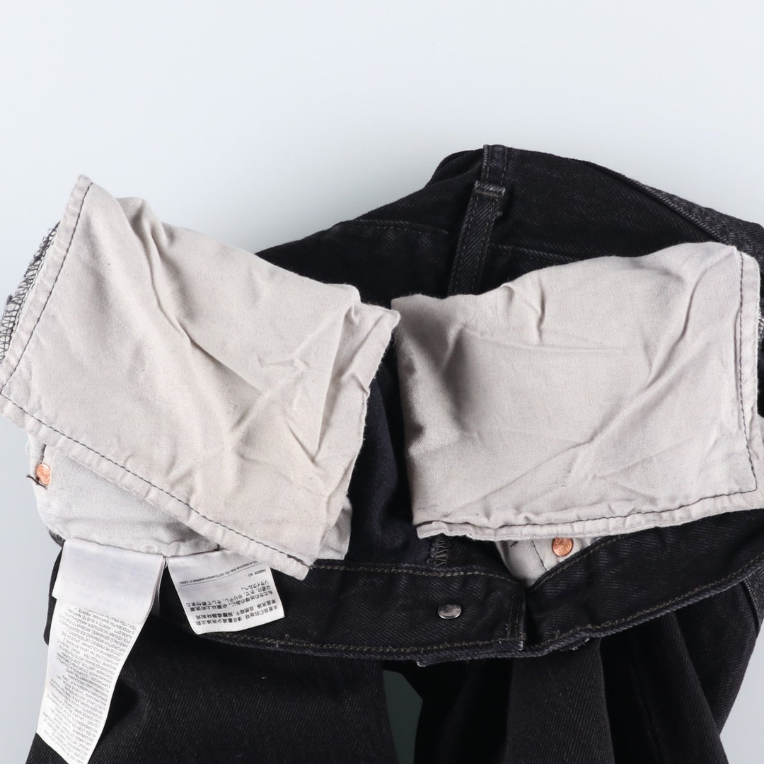 Levi's 501 Black Denim Straight Denim Pants for Men, W34 equivalent cotton black type Vintage Second Hand