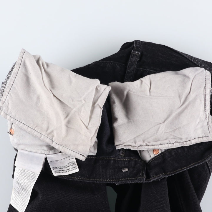 Levi's 501 Black Denim Straight Denim Pants for Men, W34 equivalent cotton black type Vintage Second Hand