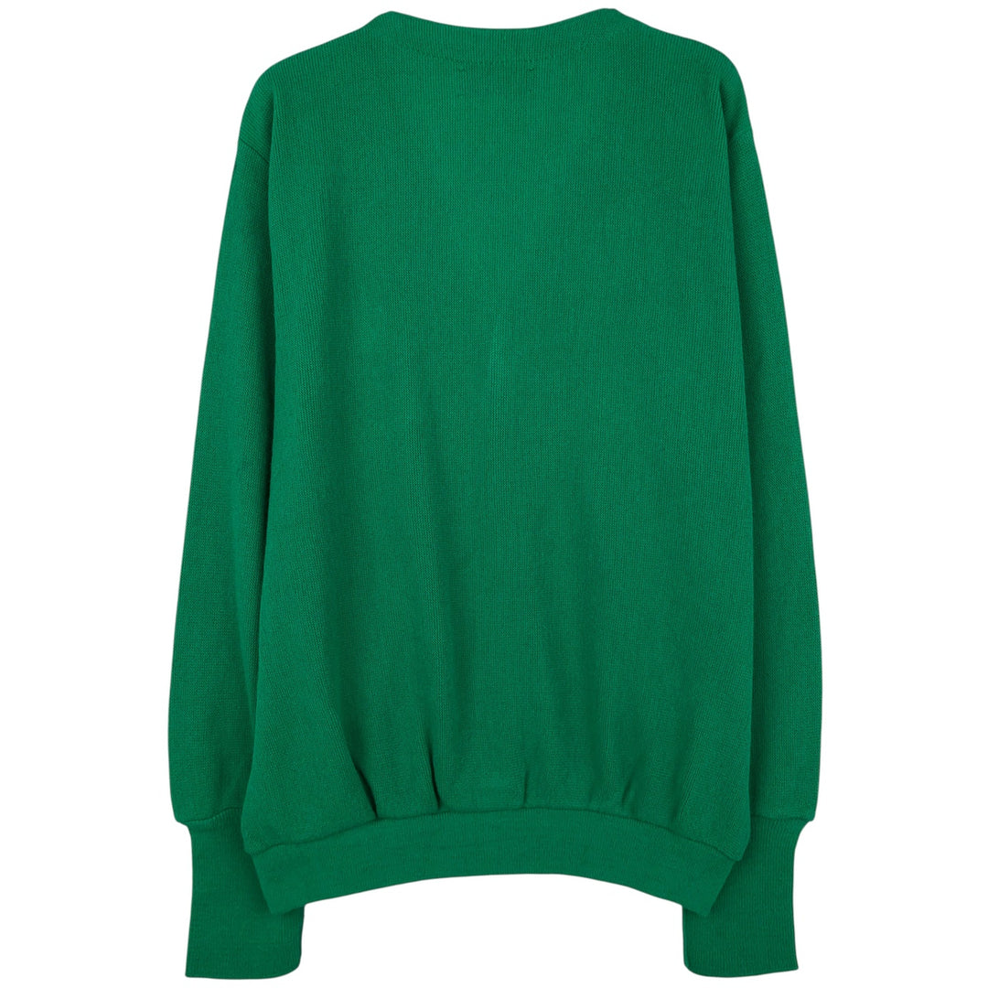 Vintage 90'S IZOD acrylic knit cardigan, made in the USA, size L, men's acrylic green type Vintage Second Hand