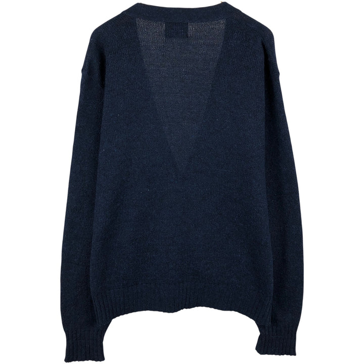 Vintage 90'S Jantzen acrylic knit cardigan, made in the USA, men's size XL acrylic navy blue type Vintage Second Hand