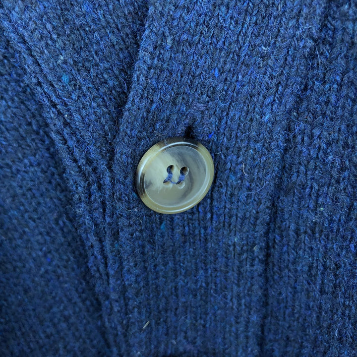 Vintage 90'S Jantzen acrylic knit cardigan, made in the USA, men's size XL acrylic navy blue type Vintage Second Hand