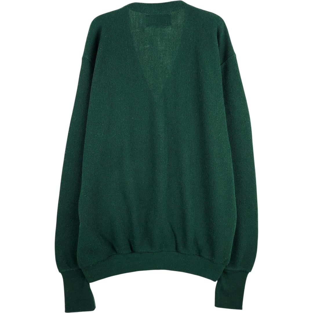 Vintage 1990'S Jantzen Classics acrylic knit cardigan, made in the USA, size L, men's acrylic Green type dark green Vintage Second Hand