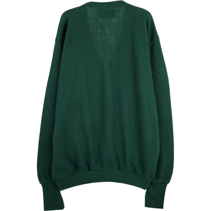 Vintage 1990'S Jantzen Classics acrylic knit cardigan, made in the USA, size L, men's acrylic Green type dark green Vintage Second Hand