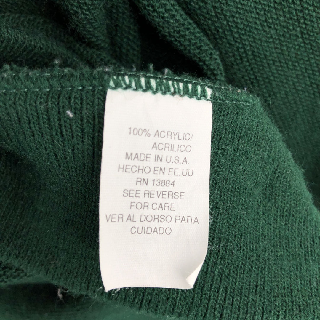 Vintage 1990'S Jantzen Classics acrylic knit cardigan, made in the USA, size L, men's acrylic Green type dark green Vintage Second Hand