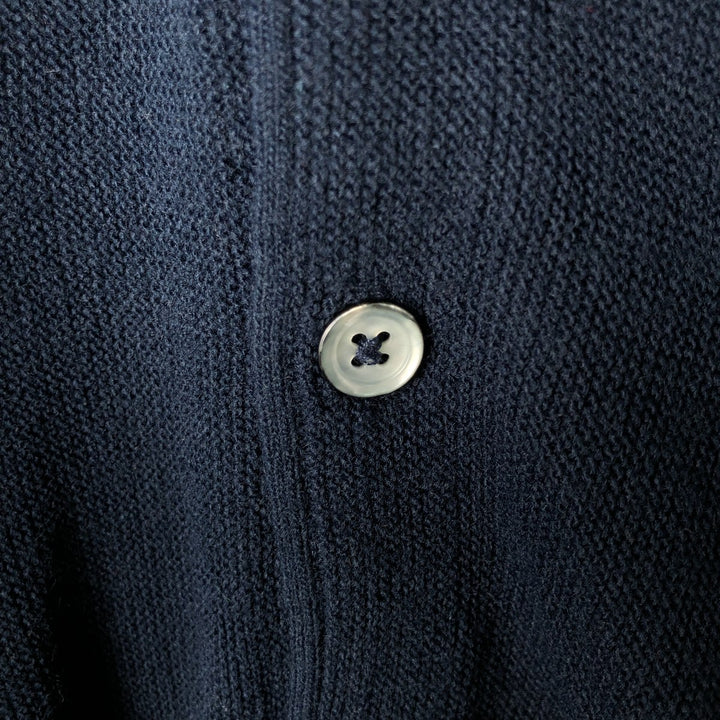 90'S IZOD acrylic knit cardigan, made in the USA, men's size XL, vintage acrylic navy blue type Vintage Second Hand