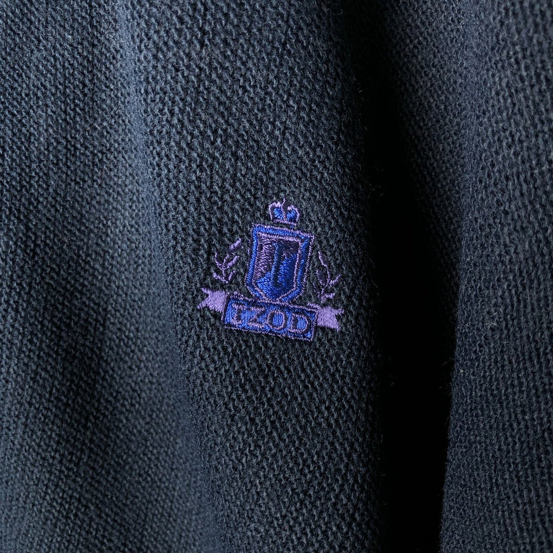 90'S IZOD acrylic knit cardigan, made in the USA, men's size XL, vintage acrylic navy blue type Vintage Second Hand