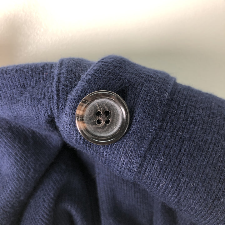 Ralph Lauren POLO RALPH LAUREN shawl collar cotton knit cardigan, men's size XL cotton navy blue type Vintage Second Hand