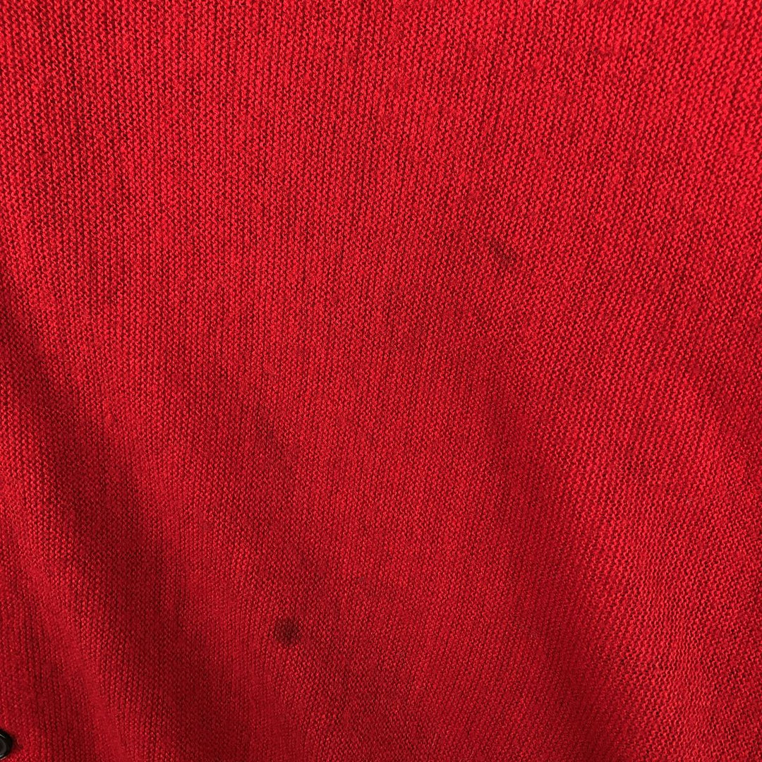 Vintage 70s-80'S Lacoste IZOD acrylic knit cardigan, men's size XL unclear red type Vintage Second Hand