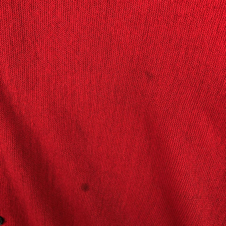 Vintage 70s-80'S Lacoste IZOD acrylic knit cardigan, men's size XL unclear red type Vintage Second Hand