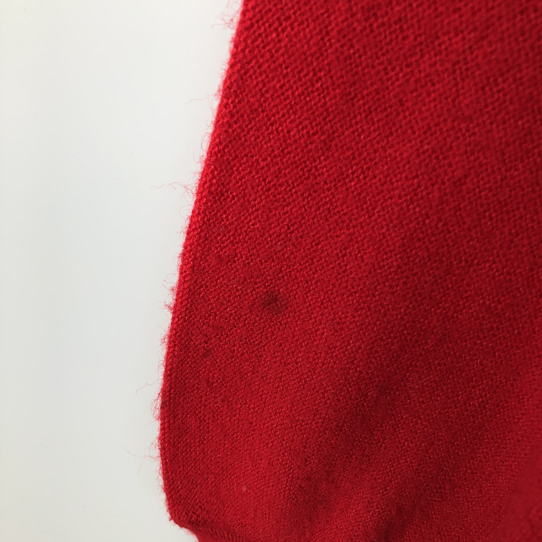Vintage 70s-80'S Lacoste IZOD acrylic knit cardigan, men's size XL unclear red type Vintage Second Hand