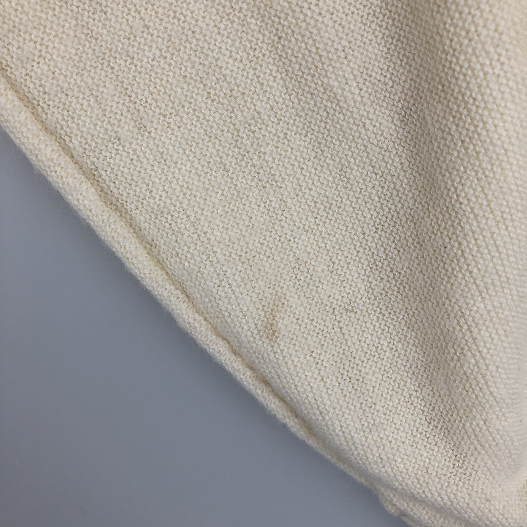 Vintage 1970'S Lacoste IZOD Orlon Acrylic Knit Cardigan, Men's XL Oron Acrylic unbleached Vintage Second Hand
