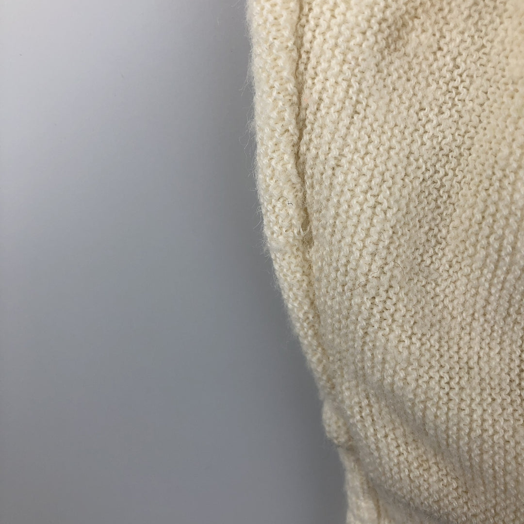 Vintage 1970'S Lacoste IZOD Orlon Acrylic Knit Cardigan, Men's XL Oron Acrylic unbleached Vintage Second Hand