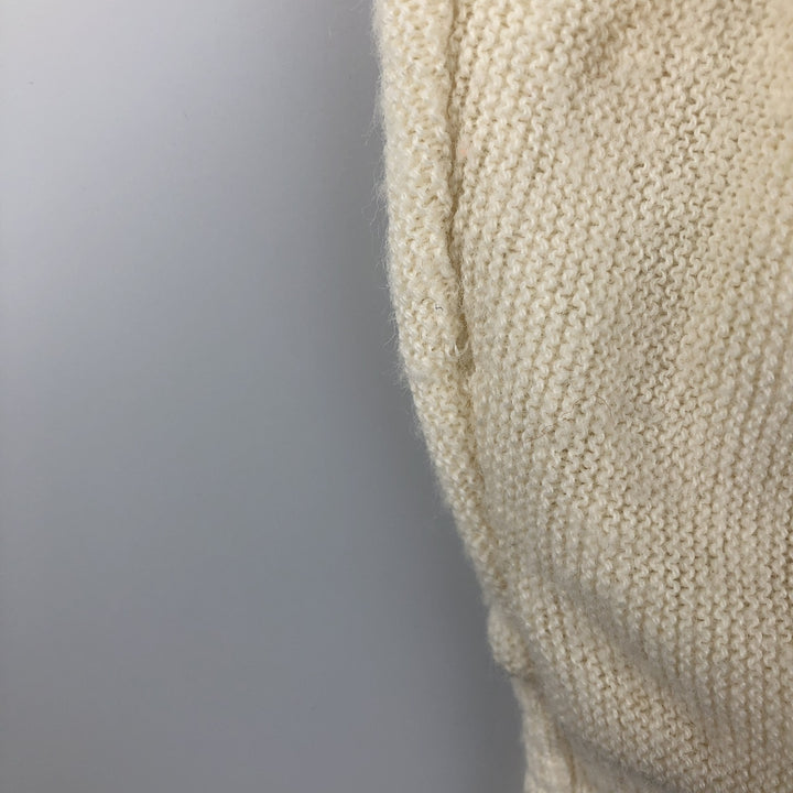 Vintage 1970'S Lacoste IZOD Orlon Acrylic Knit Cardigan, Men's XL Oron Acrylic unbleached Vintage Second Hand