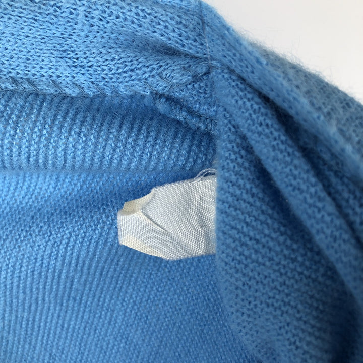 Vintage 70s-80'S Lacoste IZOD acrylic knit cardigan, men's size L unclear Blue type light blue Vintage Second Hand