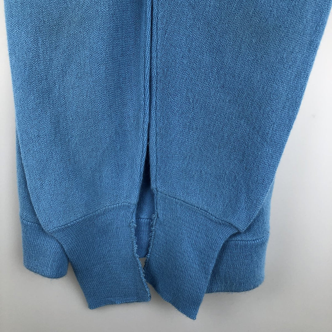 Vintage 70s-80'S Lacoste IZOD acrylic knit cardigan, men's size L unclear Blue type light blue Vintage Second Hand