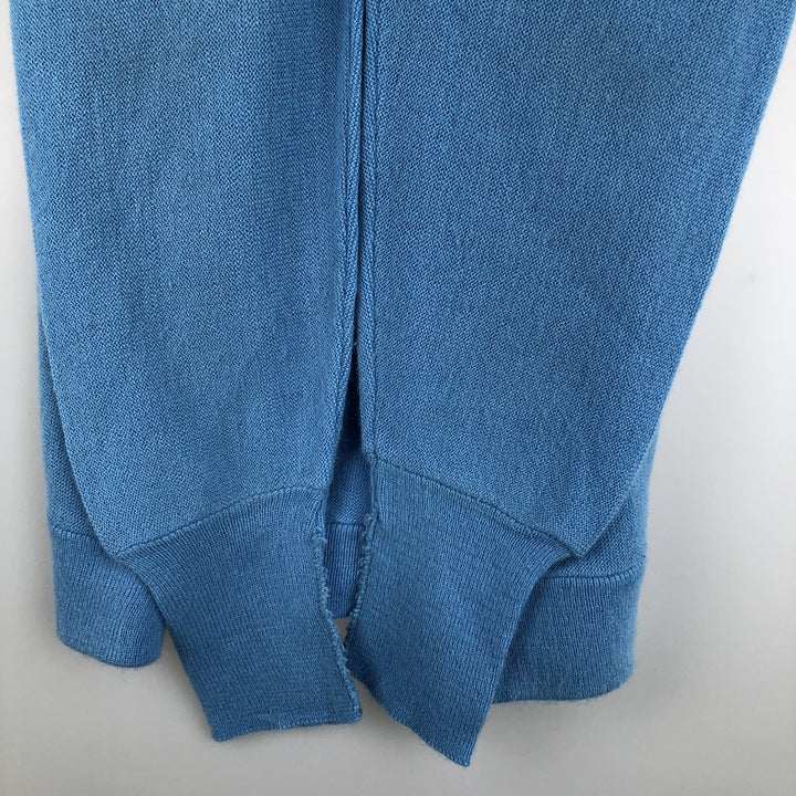 Vintage 70s-80'S Lacoste IZOD acrylic knit cardigan, men's size L unclear Blue type light blue Vintage Second Hand