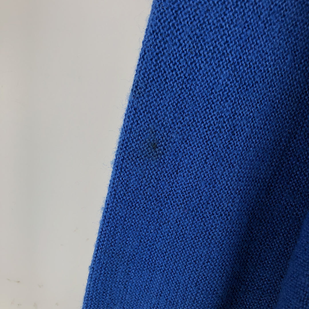 80'S Lacoste IZOD Acrylic Knit Cardigan Made in USA Men's M Size Vintage acrylic blue type Vintage Second Hand