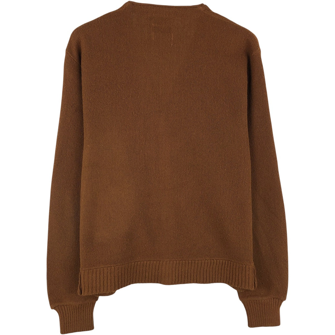 Vintage 1970'S Parkton Casual Wear Acrylic Knit Cardigan, Men's Size L acrylic brown type Vintage Second Hand