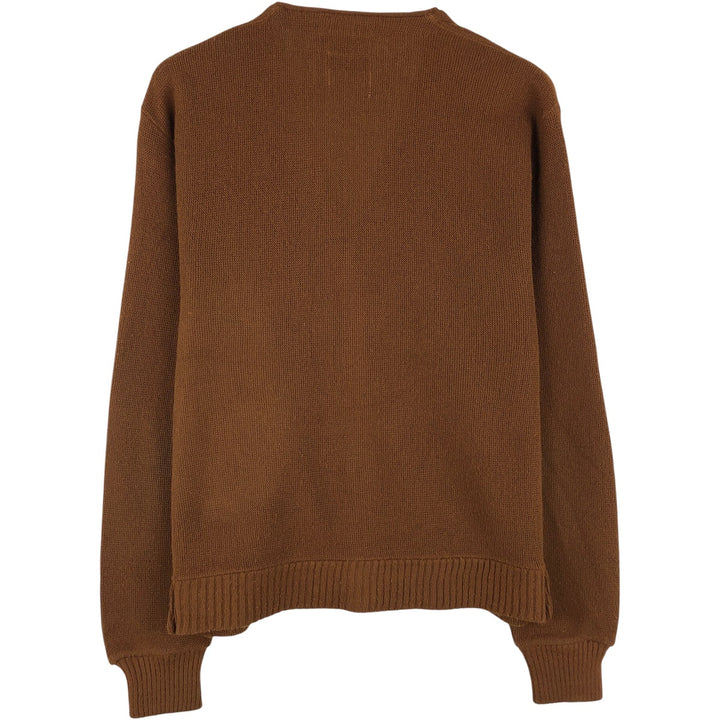 Vintage 1970'S Parkton Casual Wear Acrylic Knit Cardigan, Men's Size L acrylic brown type Vintage Second Hand
