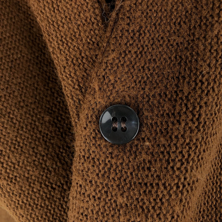 Vintage 1970'S Parkton Casual Wear Acrylic Knit Cardigan, Men's Size L acrylic brown type Vintage Second Hand